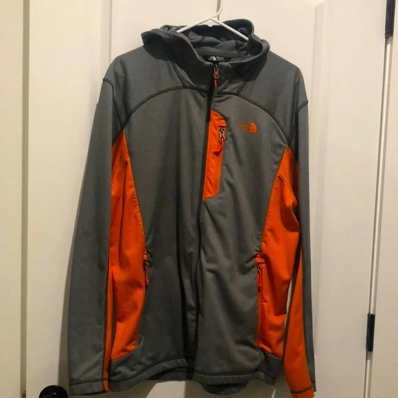 The North Face Jackets Coats The North Face Full Zip Hoodie Xlarge Color Orange Grey Poshmark